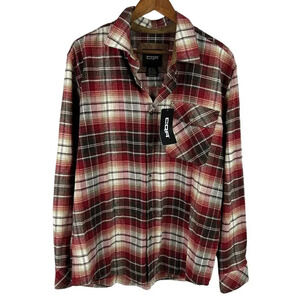 CQR Gear Tactical Series Flannel Button Up Shirt Men's Size Large Plaid NEW